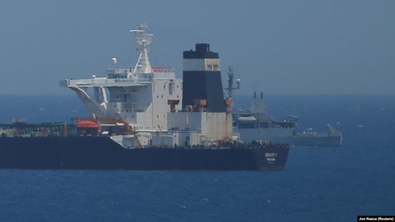 Detained Iranian tanker sets sail from Gibraltar as Tehran warns US not to seize ship