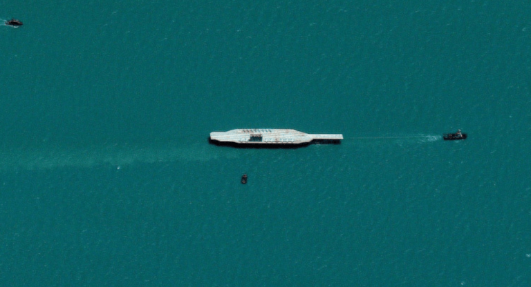 Iran Military Bombards Dummy American Aircraft Carrier In Wargames