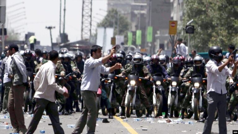 Iranian IRGC Basij militia and violent oppression of civilians