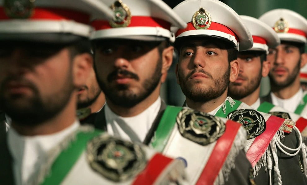 Iranian protocol soldiers stand guard during a ceremony to mark the 27th anniversary of the Islamic revolution at the mausoleum of Iran's late founder of Islamic Republic, Ayatollah Ruhollah Khomeini in Tehran on Feb. 1, 2006.