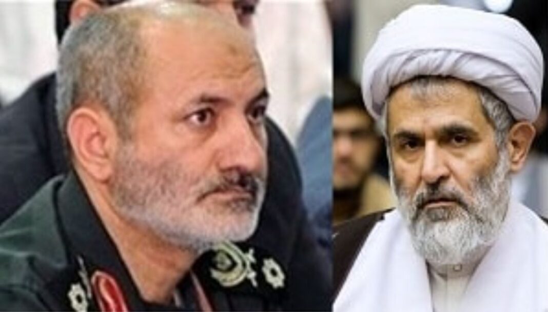The new head of IRGC Intelligence Mohammad Kazemi (left) and the replaced Intelligence chief Hossein Taeb (right)